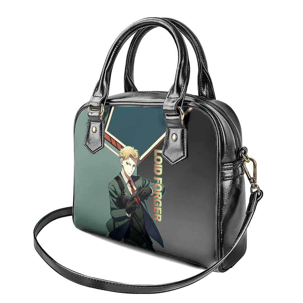 Loid Forger Spy x Family Green and Black Theme Shoulder Handbag with Gun Pose and Sharp Agent Style Design - The Mazicc