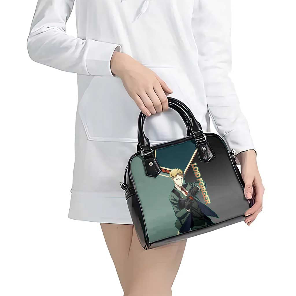 Loid Forger Spy x Family Green and Black Theme Shoulder Handbag with Gun Pose and Sharp Agent Style Design - The Mazicc