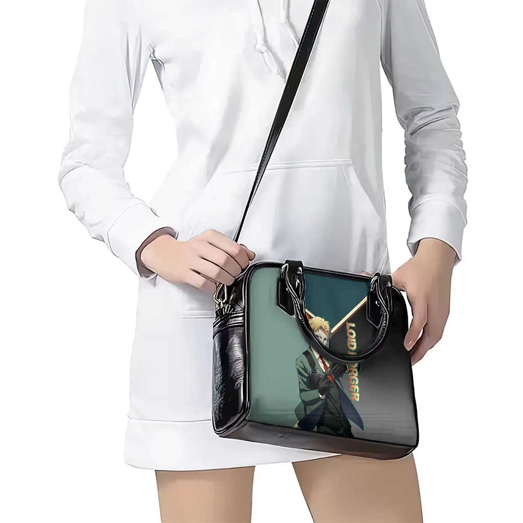 Loid Forger Spy x Family Green and Black Theme Shoulder Handbag with Gun Pose and Sharp Agent Style Design - The Mazicc