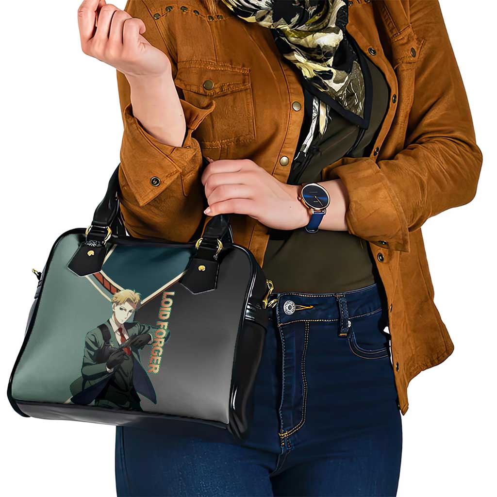 Loid Forger Spy x Family Green and Black Theme Shoulder Handbag with Gun Pose and Sharp Agent Style Design - The Mazicc