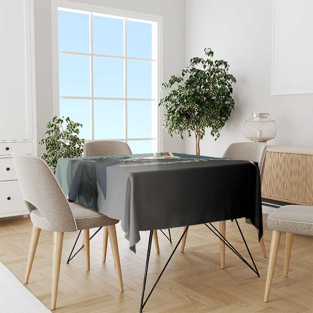 Loid Forger Spy x Family Green and Black Theme Tablecloth with Gun Pose and Sharp Agent Style Design - The Mazicc