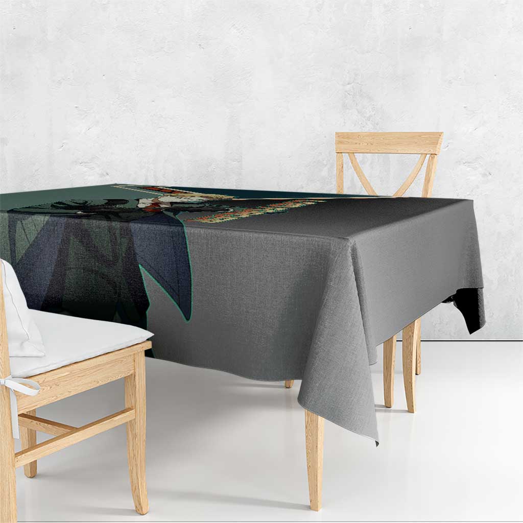 Loid Forger Spy x Family Green and Black Theme Tablecloth with Gun Pose and Sharp Agent Style Design - The Mazicc