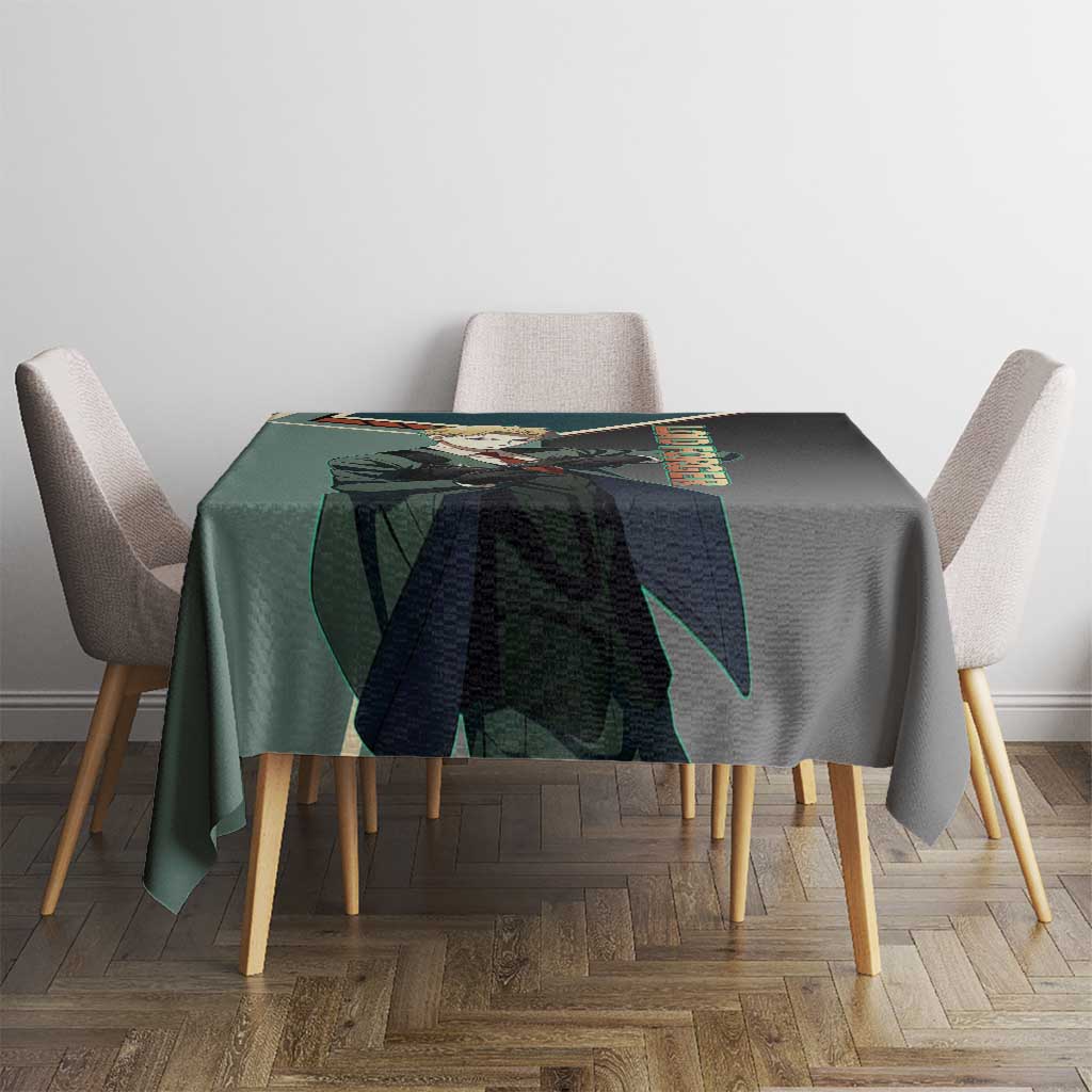 Loid Forger Spy x Family Green and Black Theme Tablecloth with Gun Pose and Sharp Agent Style Design - The Mazicc