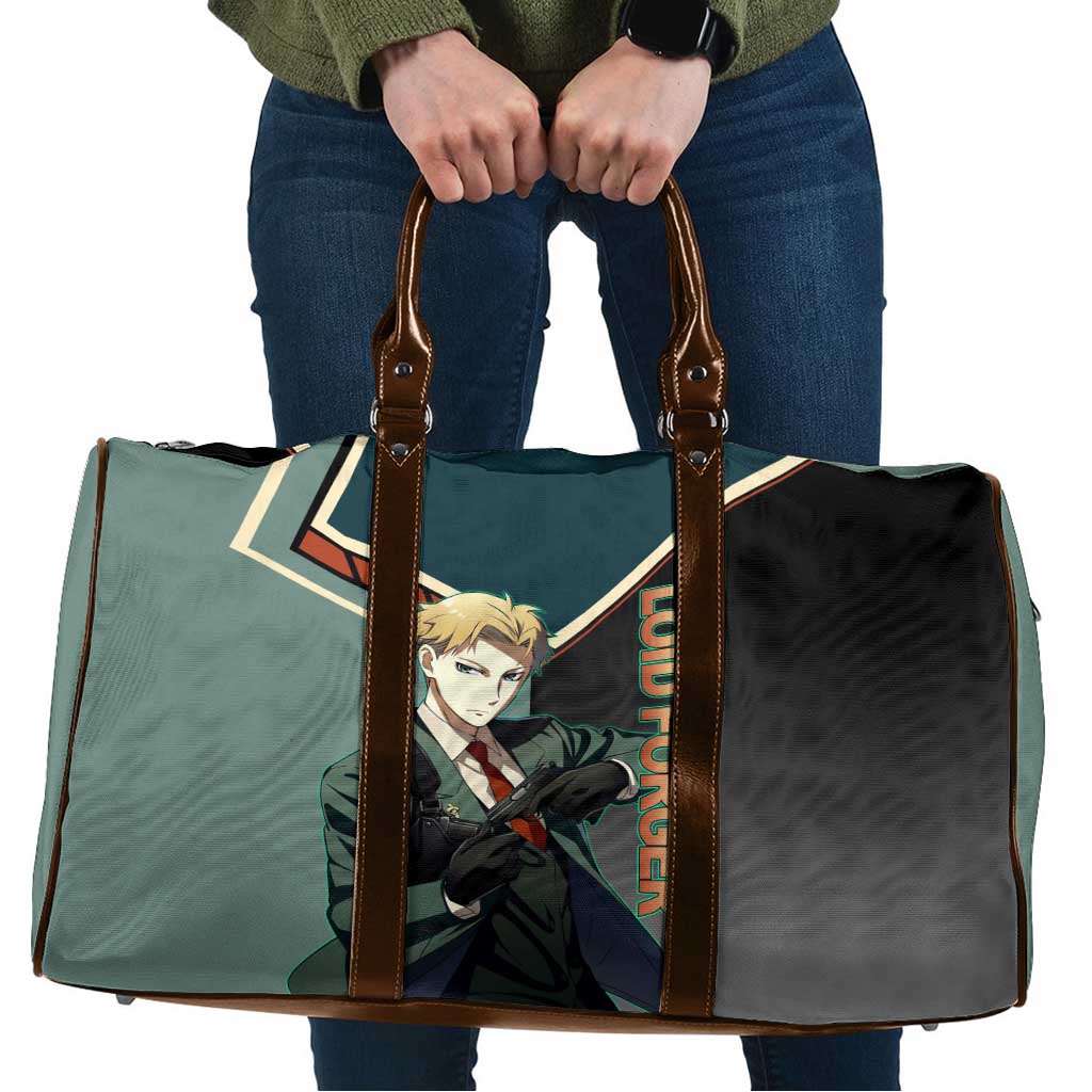 Loid Forger Spy x Family Green and Black Theme Travel Bag with Gun Pose and Sharp Agent Style Design - The Mazicc