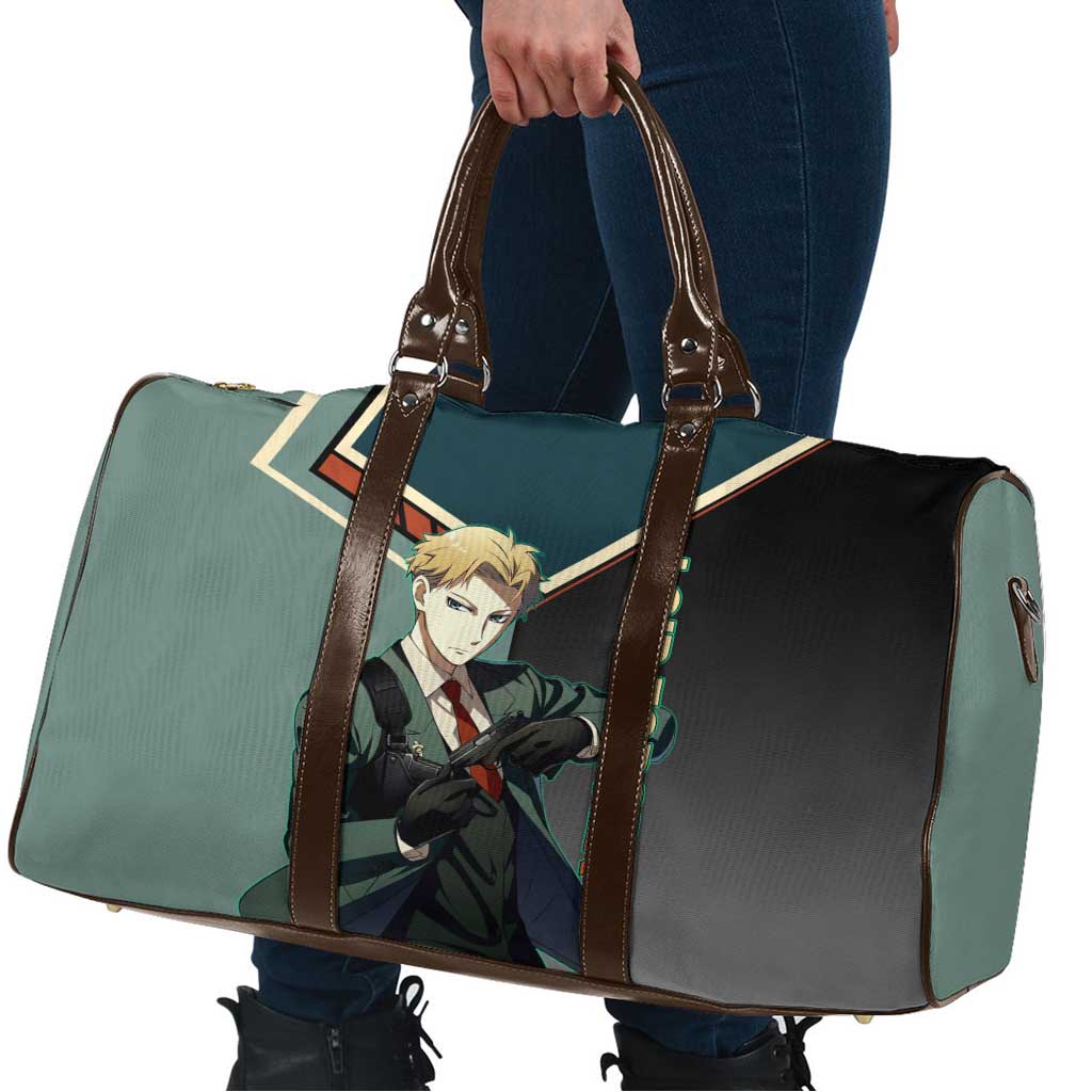 Loid Forger Spy x Family Green and Black Theme Travel Bag with Gun Pose and Sharp Agent Style Design - The Mazicc