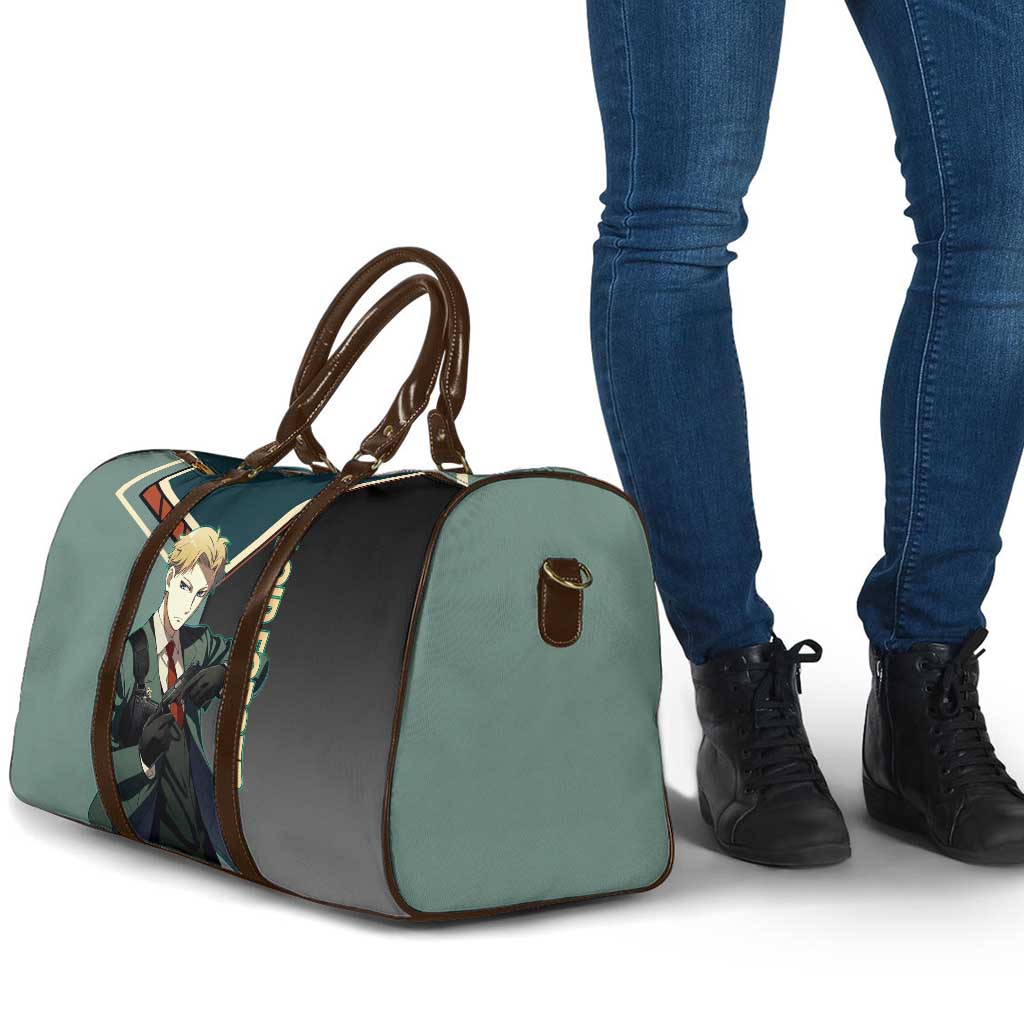 Loid Forger Spy x Family Green and Black Theme Travel Bag with Gun Pose and Sharp Agent Style Design - The Mazicc