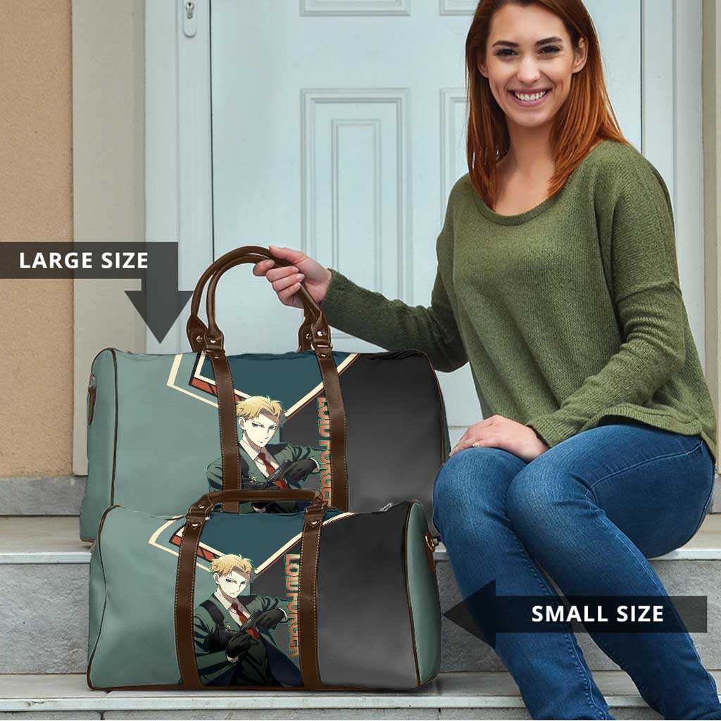 Loid Forger Spy x Family Green and Black Theme Travel Bag with Gun Pose and Sharp Agent Style Design - The Mazicc