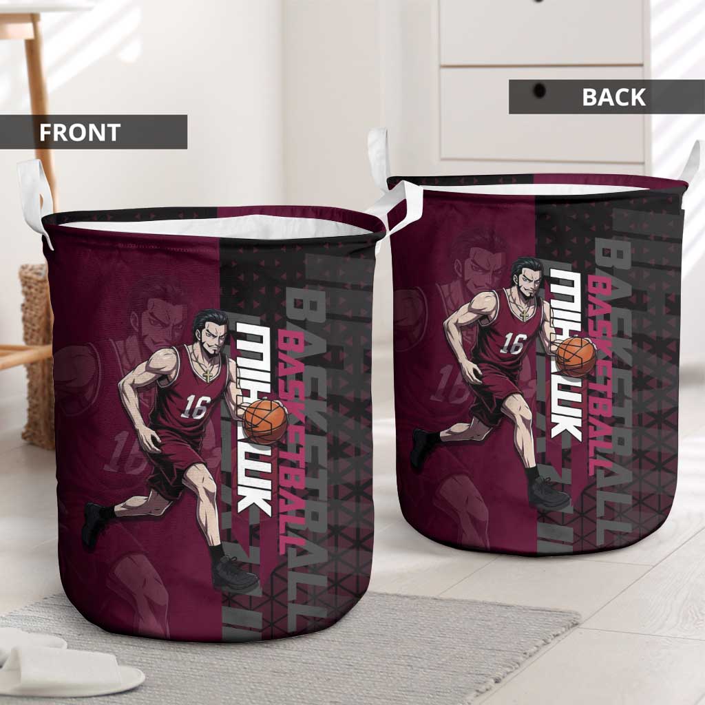 Mihawk One Piece Basketball Laundry Basket Aggressive Pose - The Mazicc