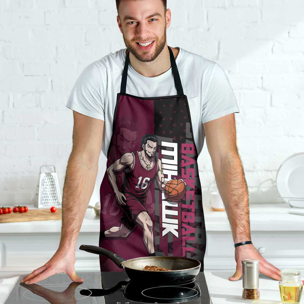 Mihawk One Piece Basketball Apron Aggressive Pose - The Mazicc