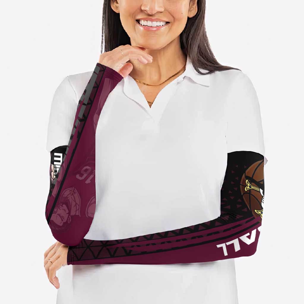 Mihawk One Piece Basketball Arm Sleeves Aggressive Pose - The Mazicc