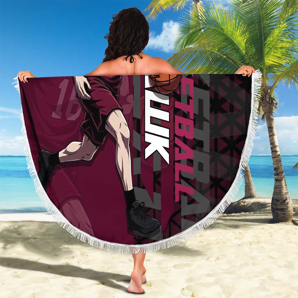 Mihawk One Piece Basketball Beach Blanket Aggressive Pose - The Mazicc