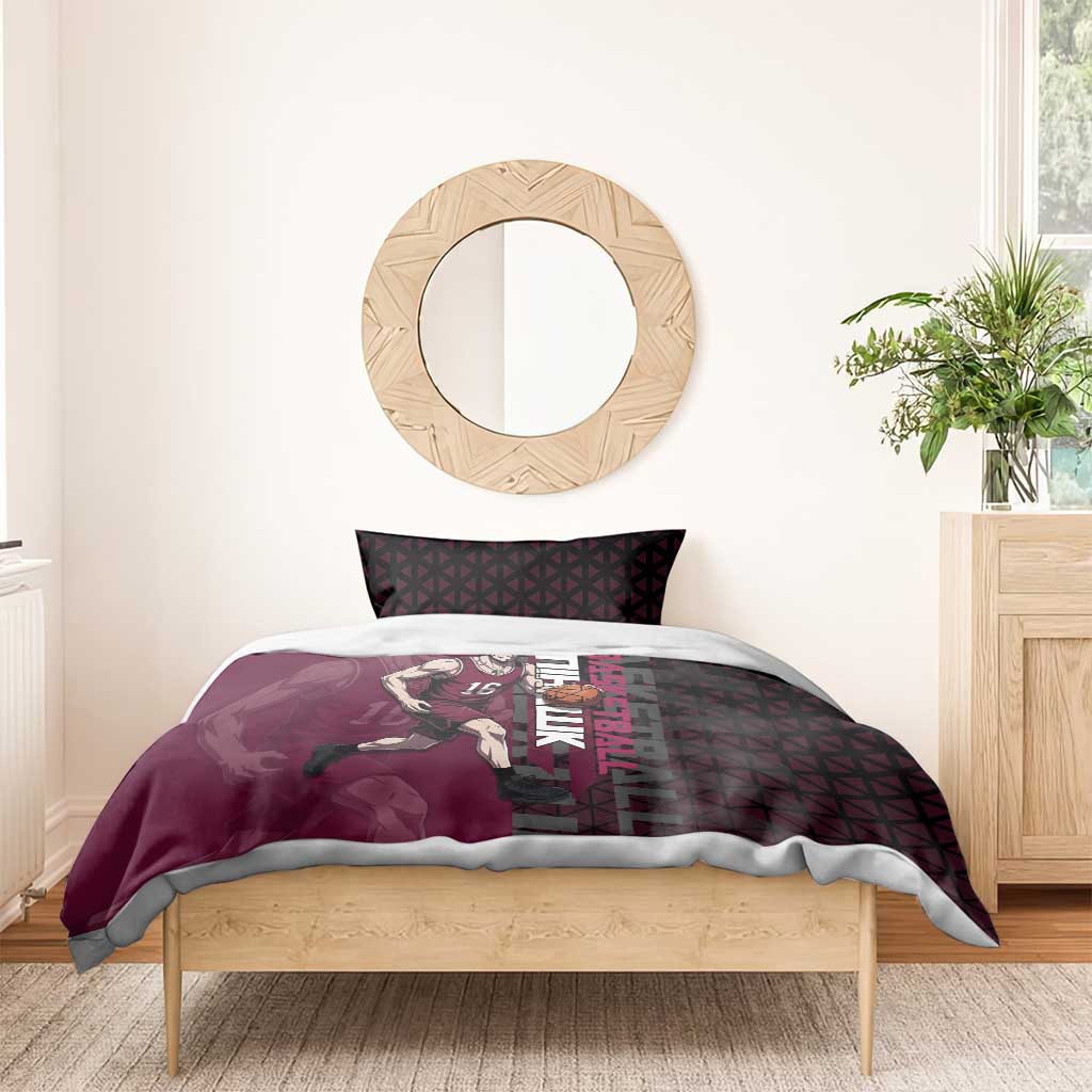 Mihawk One Piece Basketball Bedding Set Aggressive Pose - The Mazicc