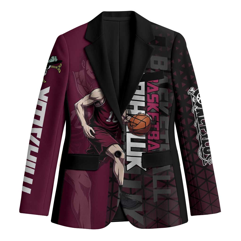 Mihawk One Piece Basketball Blazer Aggressive Pose - The Mazicc