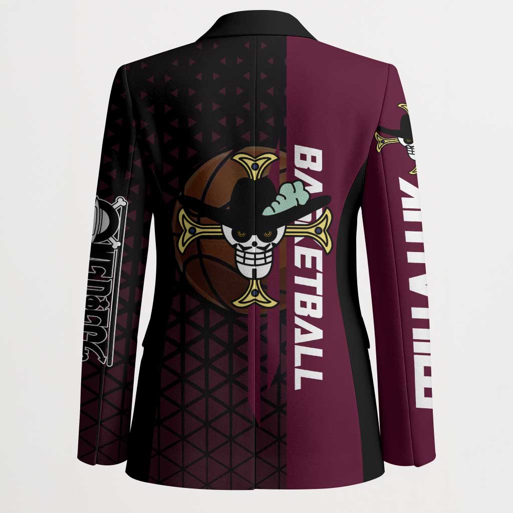 Mihawk One Piece Basketball Blazer Aggressive Pose - The Mazicc