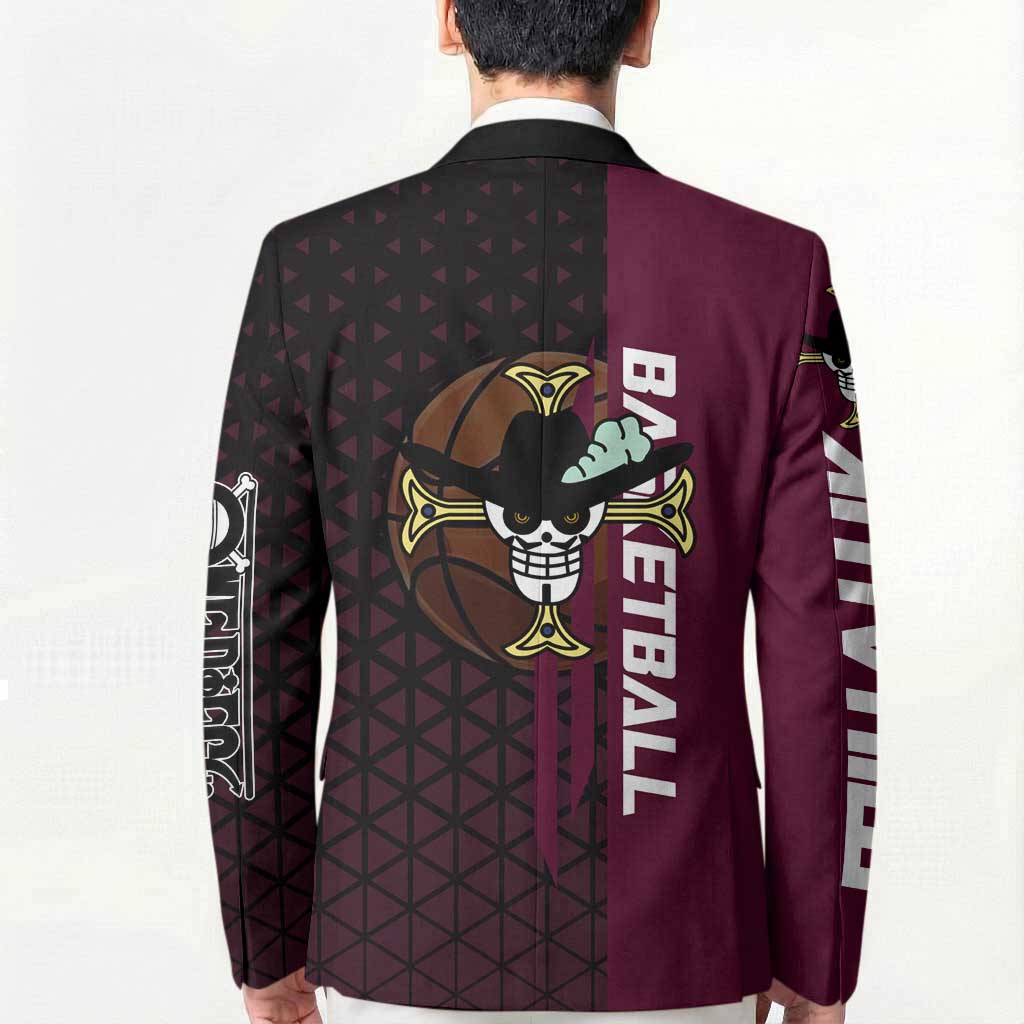 Mihawk One Piece Basketball Blazer Aggressive Pose - The Mazicc
