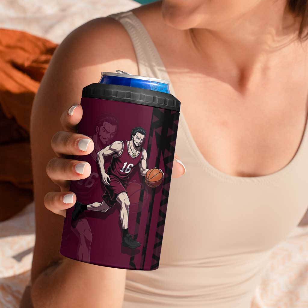 Mihawk One Piece Basketball 4 in 1 Can Cooler Tumbler Aggressive Pose - The Mazicc