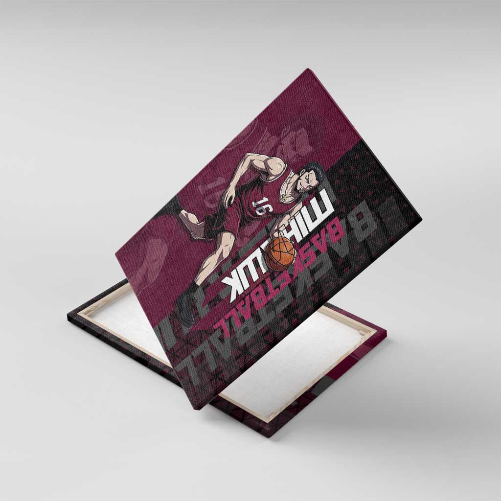 Mihawk One Piece Basketball Canvas Wall Art Aggressive Pose - The Mazicc