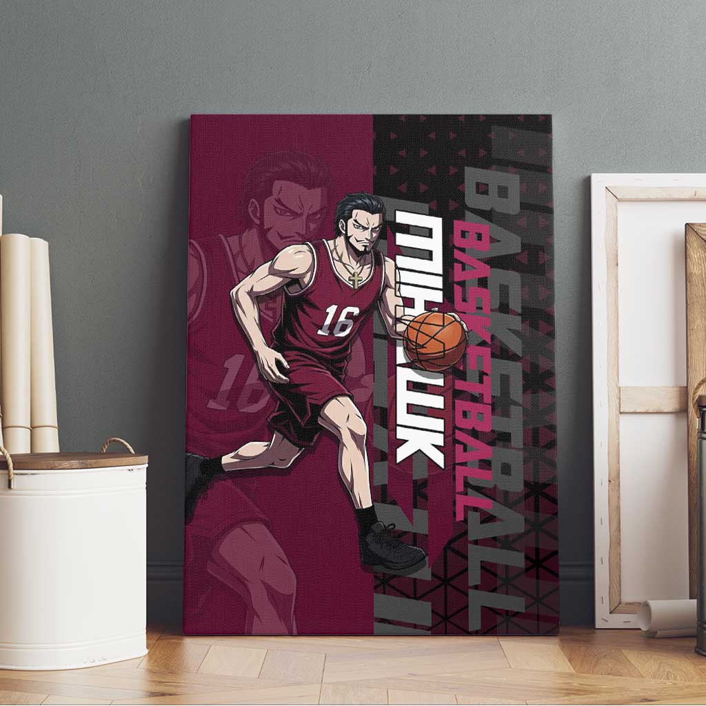 Mihawk One Piece Basketball Canvas Wall Art Aggressive Pose - The Mazicc