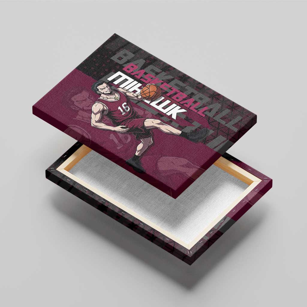 Mihawk One Piece Basketball Canvas Wall Art Aggressive Pose - The Mazicc