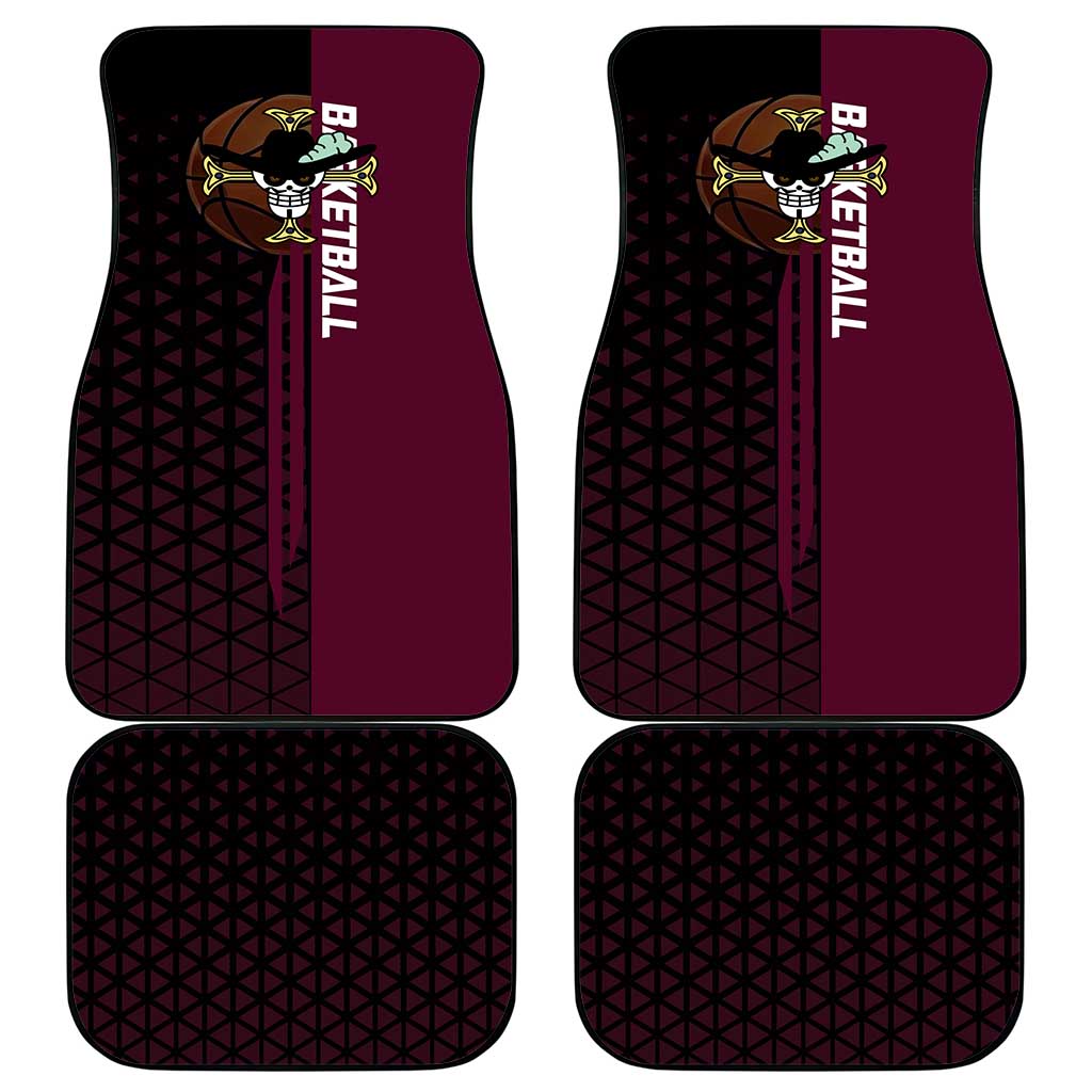Mihawk One Piece Basketball Car Mats Aggressive Pose - The Mazicc
