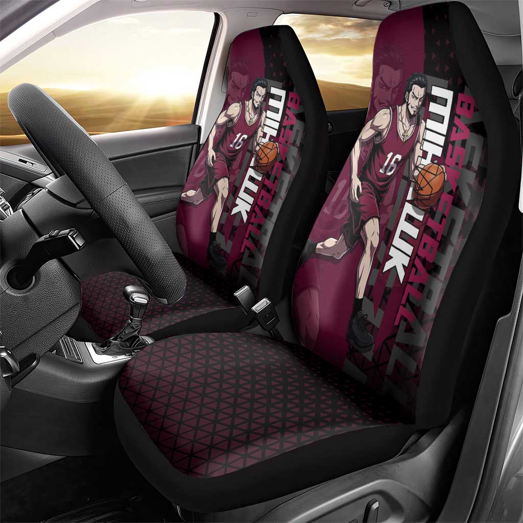 Mihawk One Piece Basketball Car Seat Cover Aggressive Pose - The Mazicc