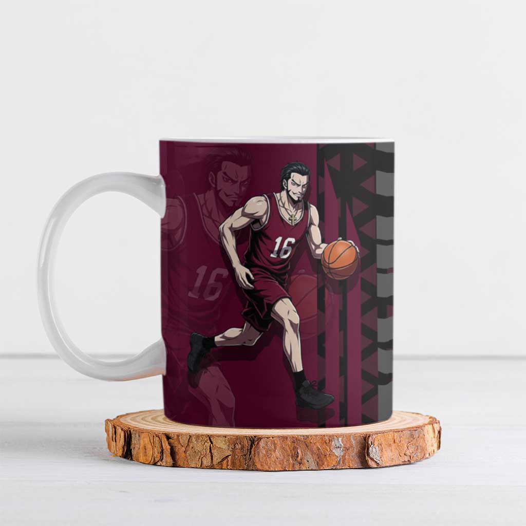 Mihawk One Piece Basketball Ceramic Mug Aggressive Pose - The Mazicc
