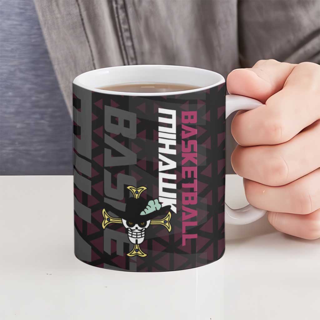 Mihawk One Piece Basketball Ceramic Mug Aggressive Pose - The Mazicc