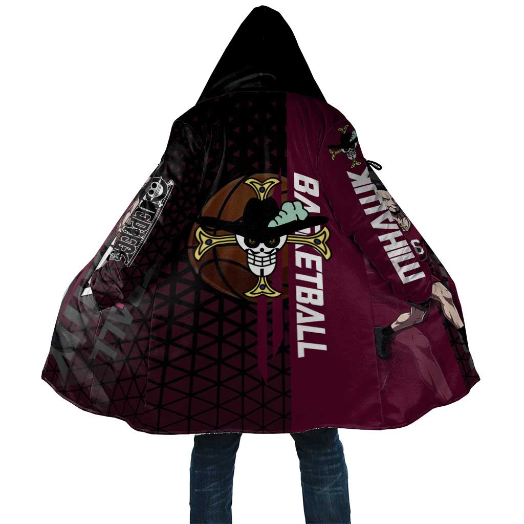 Mihawk One Piece Basketball Cloak Aggressive Pose - The Mazicc
