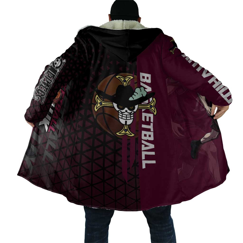 Mihawk One Piece Basketball Cloak Aggressive Pose - The Mazicc