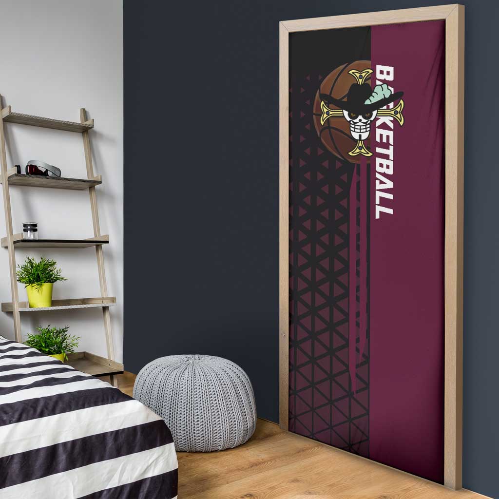 Mihawk One Piece Basketball Door Cover Aggressive Pose - The Mazicc