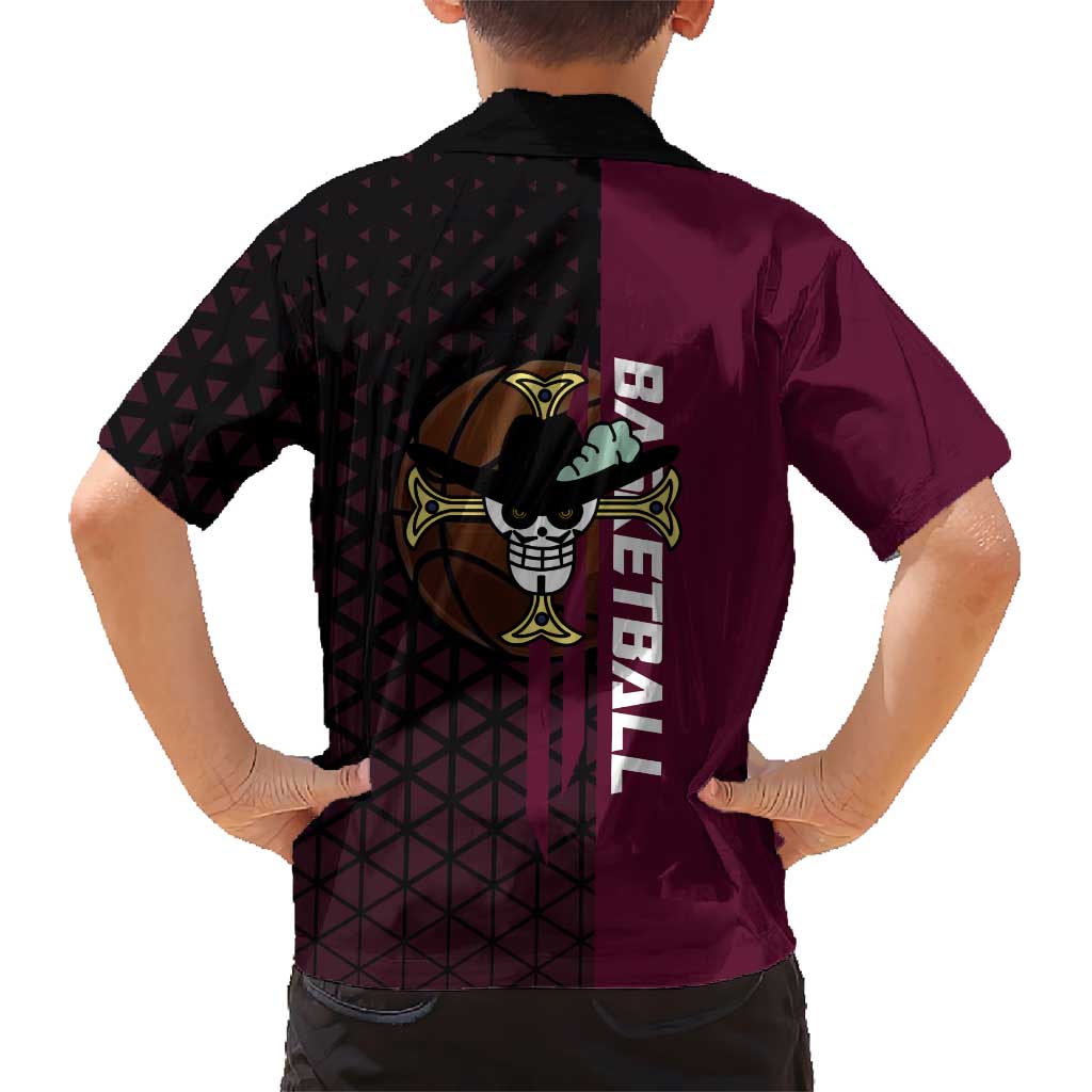 Mihawk One Piece Basketball Family Matching Tank Maxi Dress and Hawaiian Shirt Aggressive Pose