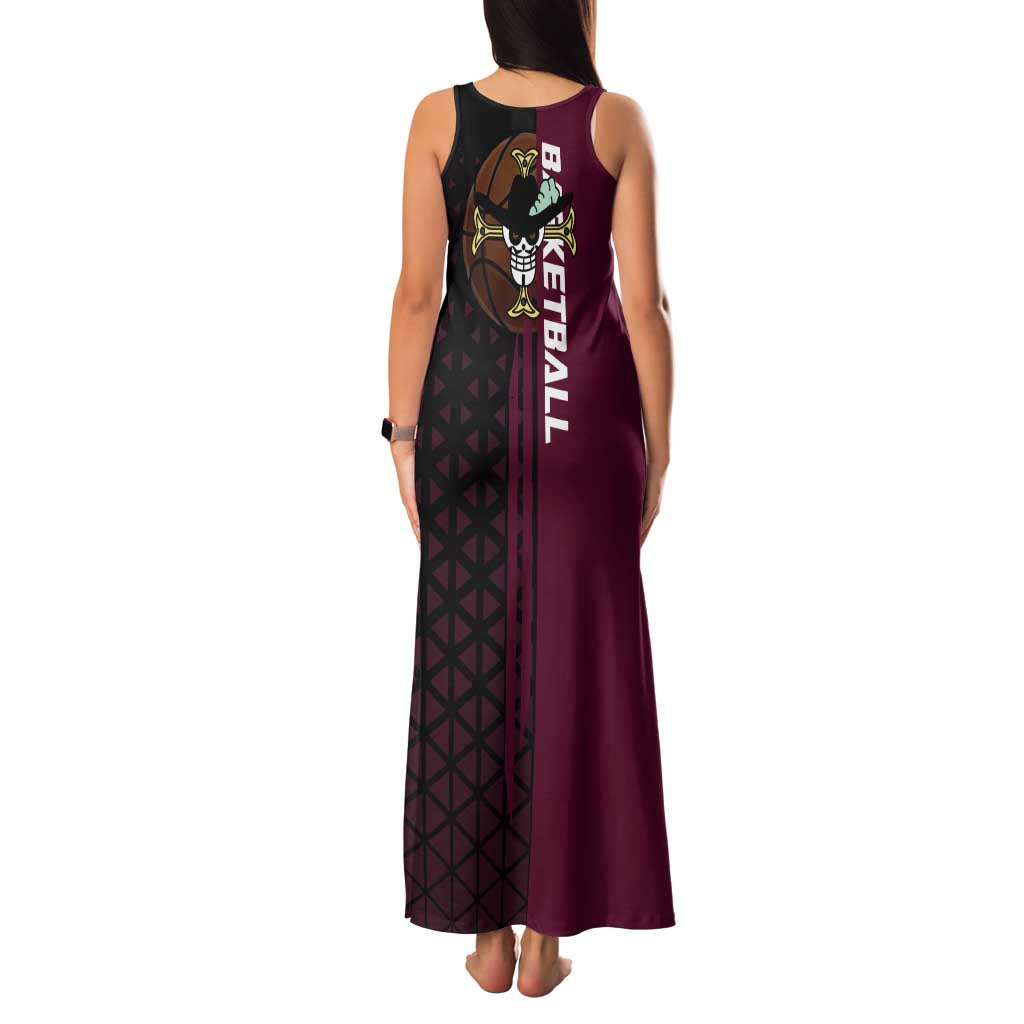 Mihawk One Piece Basketball Family Matching Tank Maxi Dress and Hawaiian Shirt Aggressive Pose