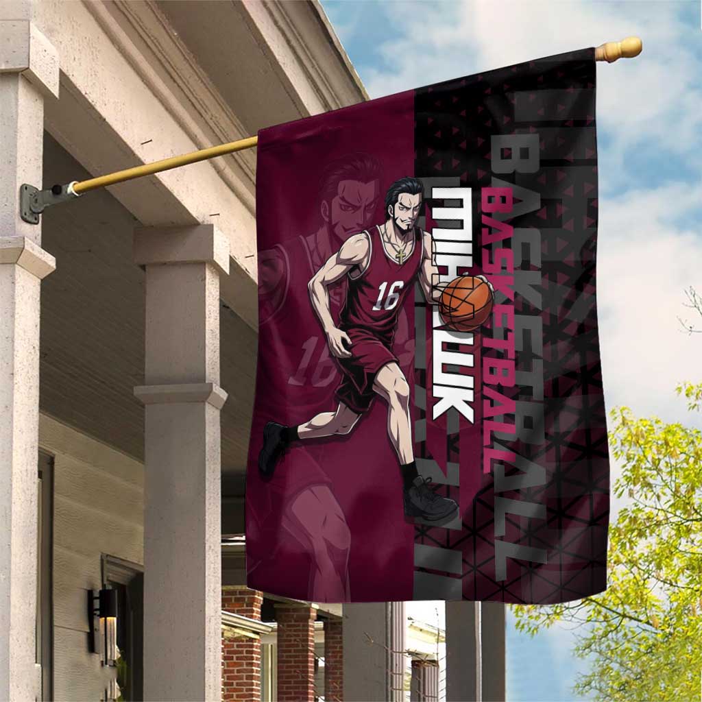 Mihawk One Piece Basketball Garden Flag Aggressive Pose - The Mazicc