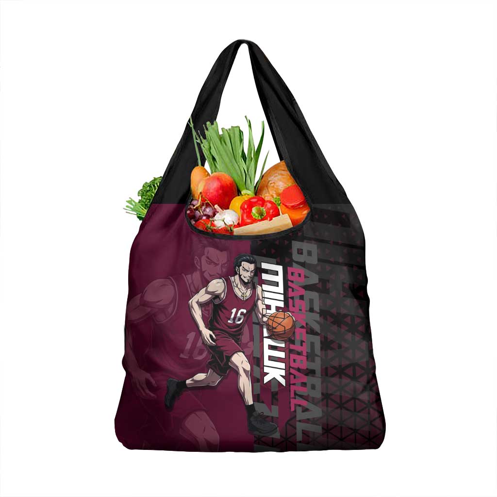 Mihawk One Piece Basketball Grocery Bag Aggressive Pose - The Mazicc