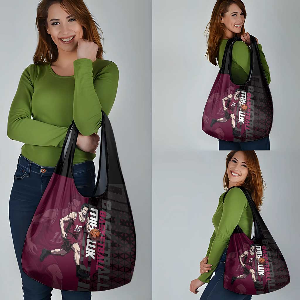 Mihawk One Piece Basketball Grocery Bag Aggressive Pose - The Mazicc