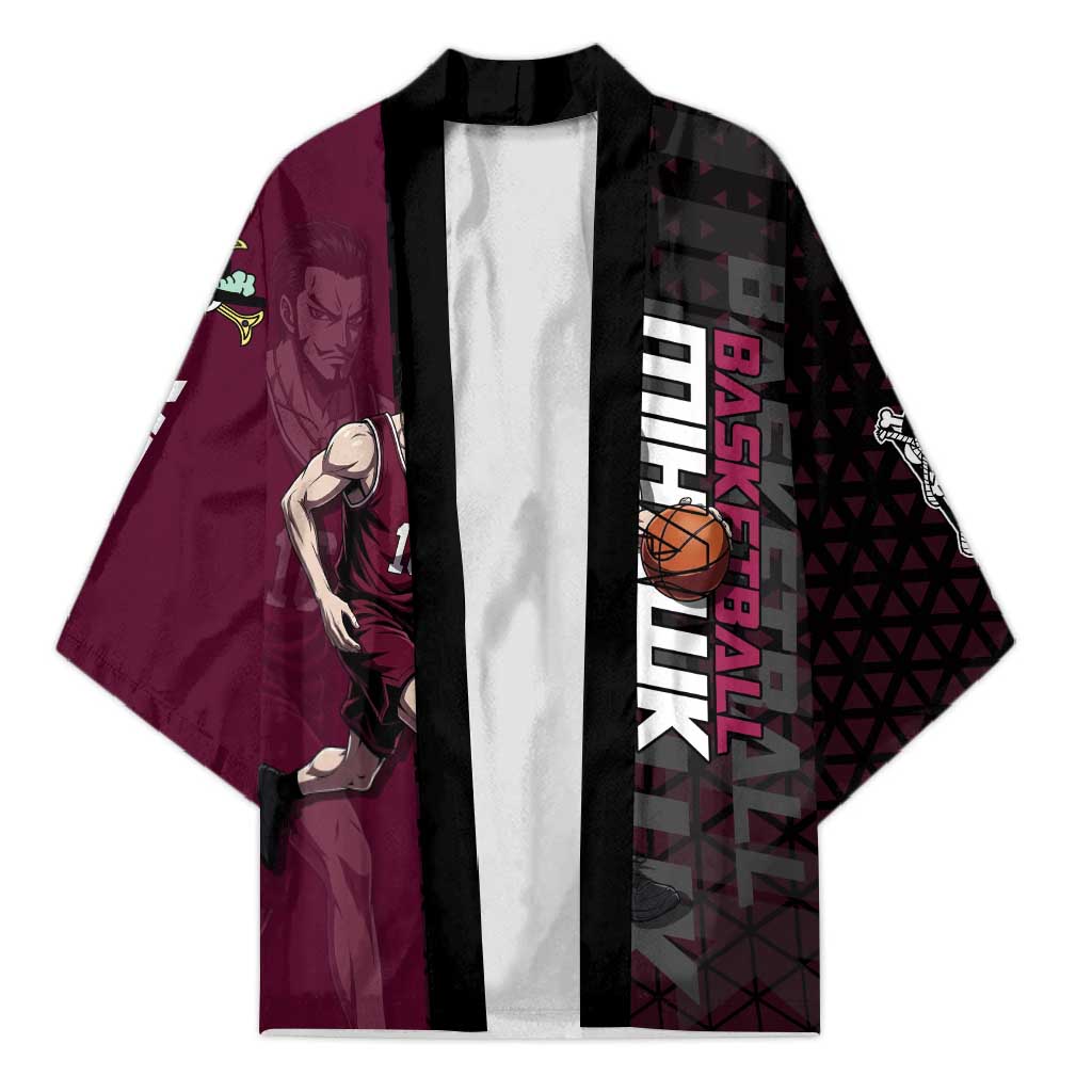 Mihawk One Piece Basketball Kimono Aggressive Pose - The Mazicc