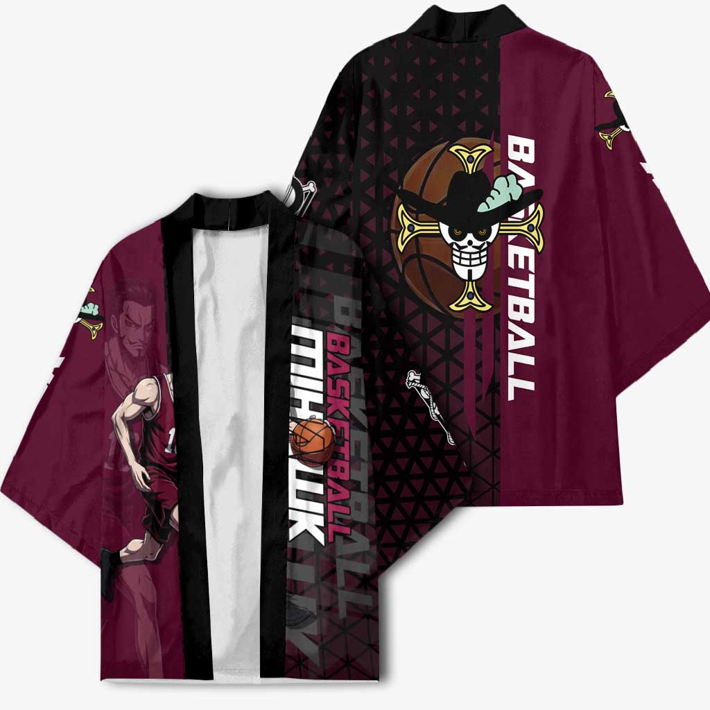 Mihawk One Piece Basketball Kimono Aggressive Pose - The Mazicc