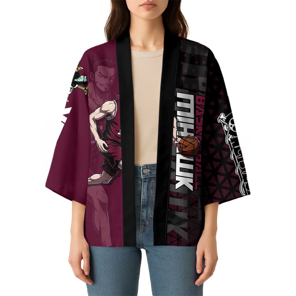 Mihawk One Piece Basketball Kimono Aggressive Pose - The Mazicc