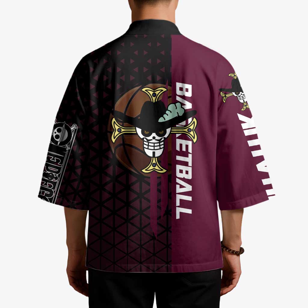 Mihawk One Piece Basketball Kimono Aggressive Pose - The Mazicc