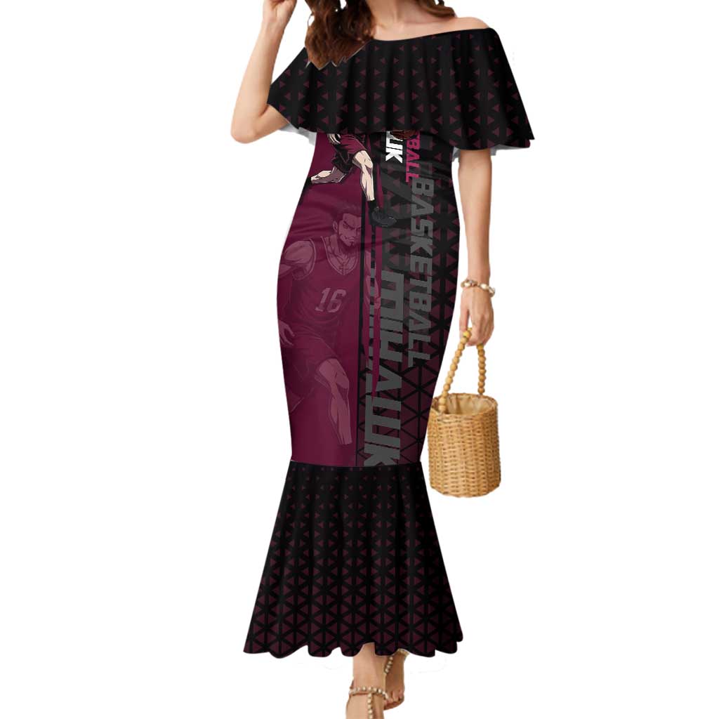 Mihawk One Piece Basketball Mermaid Dress Aggressive Pose - The Mazicc