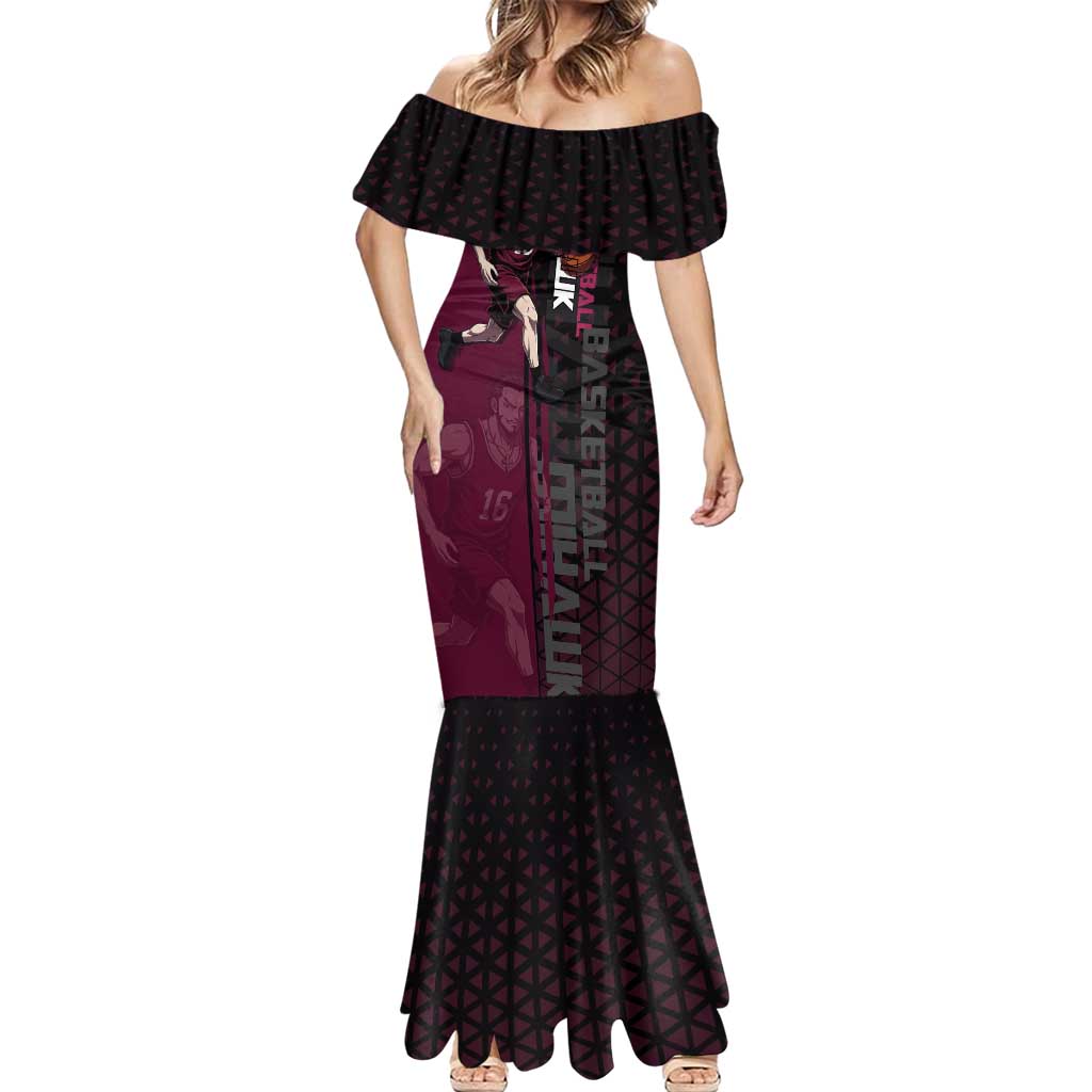 Mihawk One Piece Basketball Mermaid Dress Aggressive Pose - The Mazicc