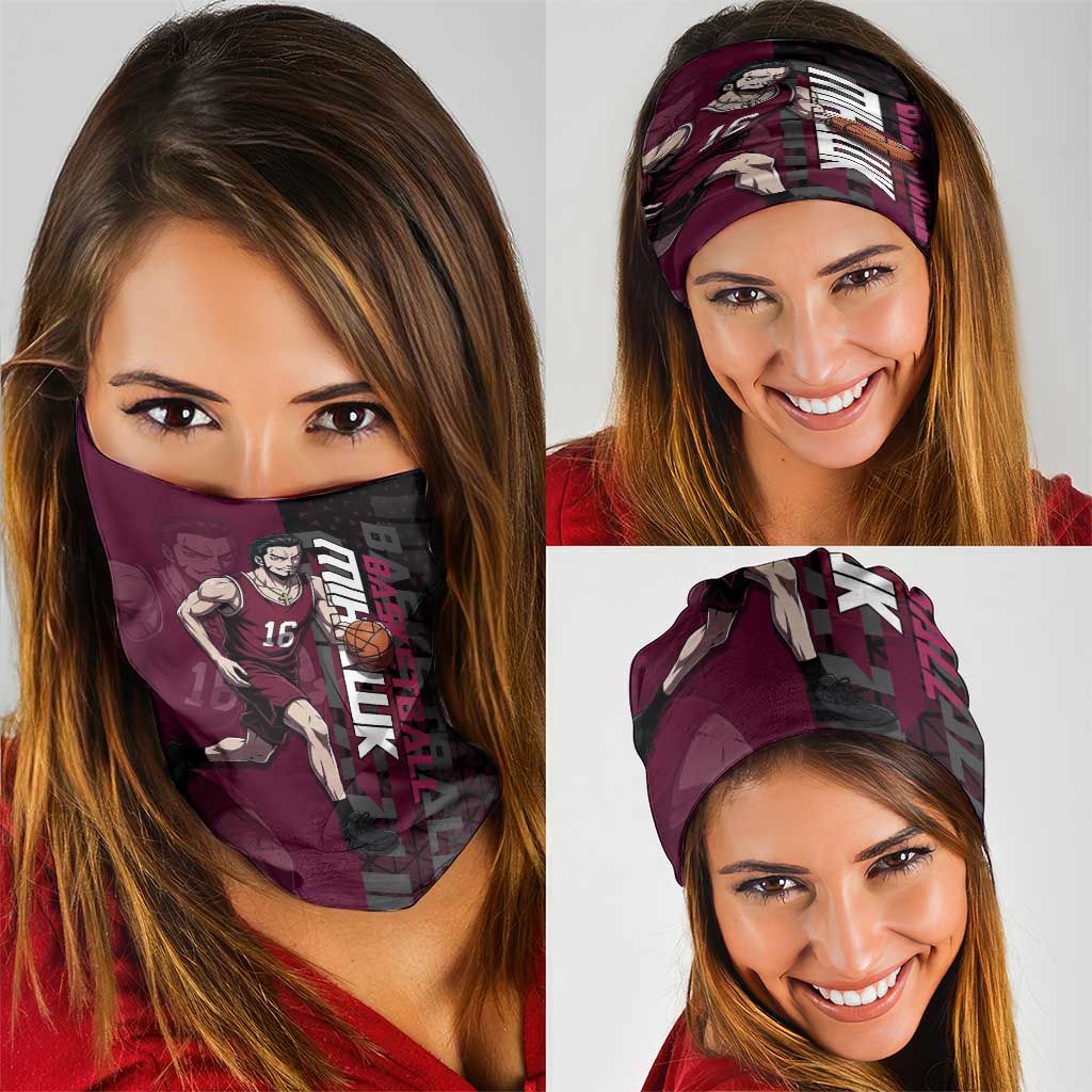 Mihawk One Piece Basketball Neck Gaiter Aggressive Pose - The Mazicc