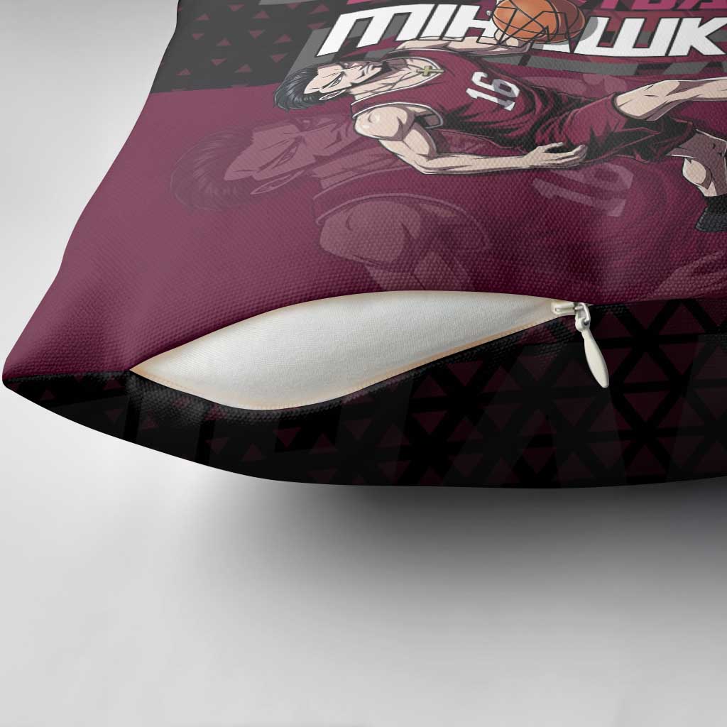 Mihawk One Piece Basketball Pillow Cover Aggressive Pose - The Mazicc