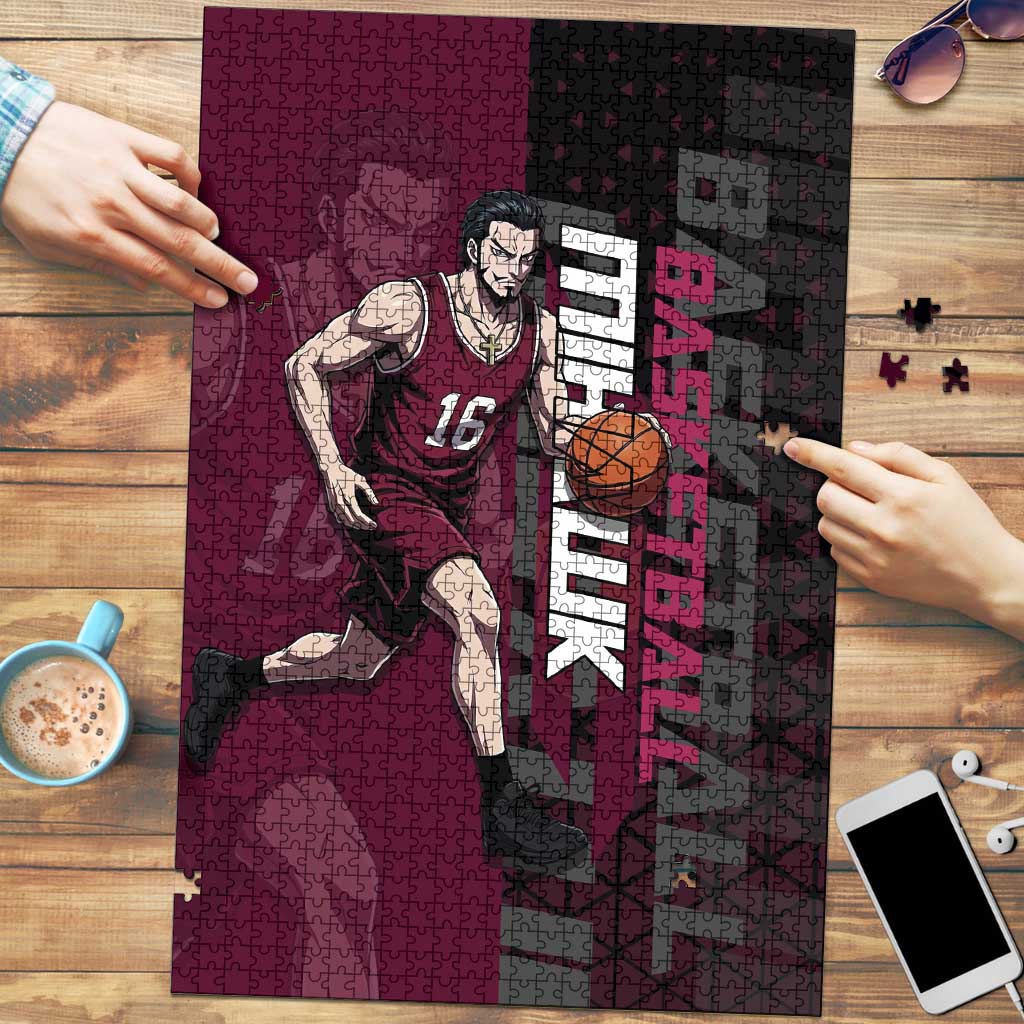 Mihawk One Piece Basketball Puzzle Aggressive Pose - The Mazicc