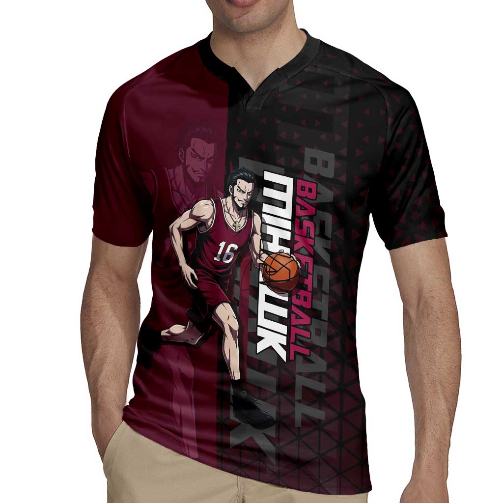 Mihawk One Piece Basketball Rugby Jersey Aggressive Pose - The Mazicc