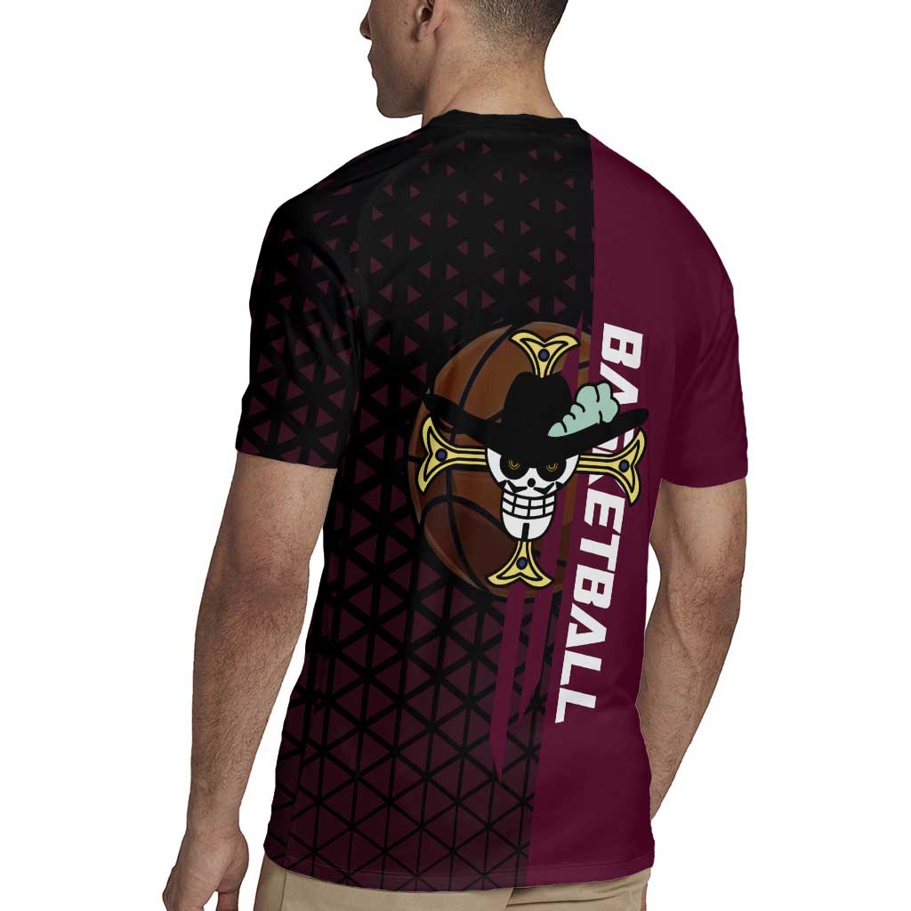 Mihawk One Piece Basketball Rugby Jersey Aggressive Pose - The Mazicc
