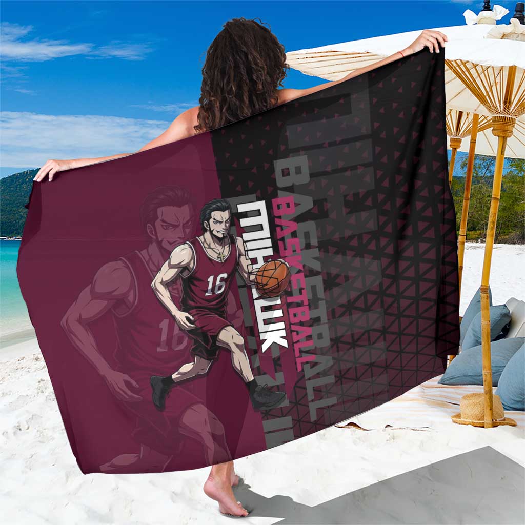 Mihawk One Piece Basketball Sarong Aggressive Pose - The Mazicc