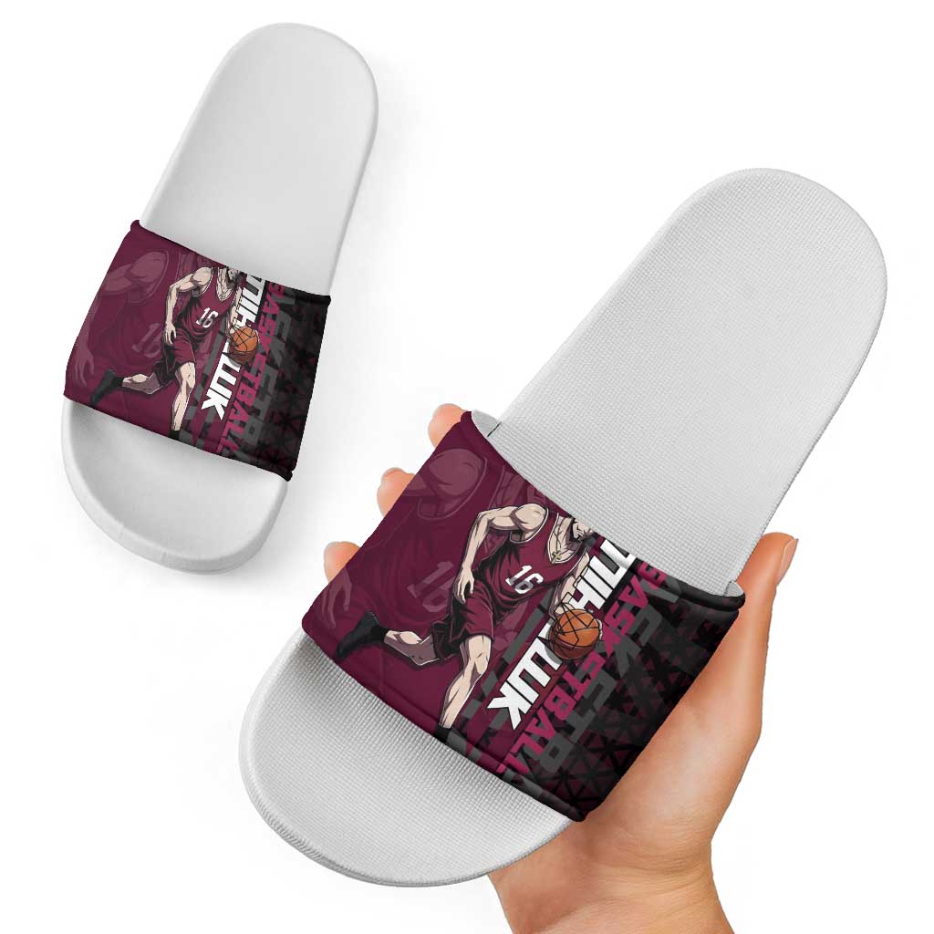 Mihawk One Piece Basketball Slide Sandals Aggressive Pose - The Mazicc