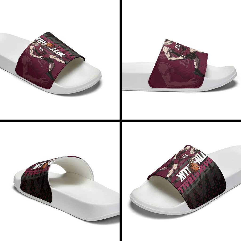 Mihawk One Piece Basketball Slide Sandals Aggressive Pose - The Mazicc