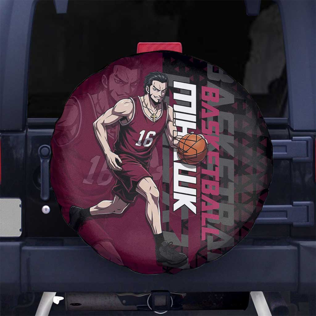Mihawk One Piece Basketball Spare Tire Cover Aggressive Pose - The Mazicc